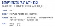 Pantalon de compression avec coquille